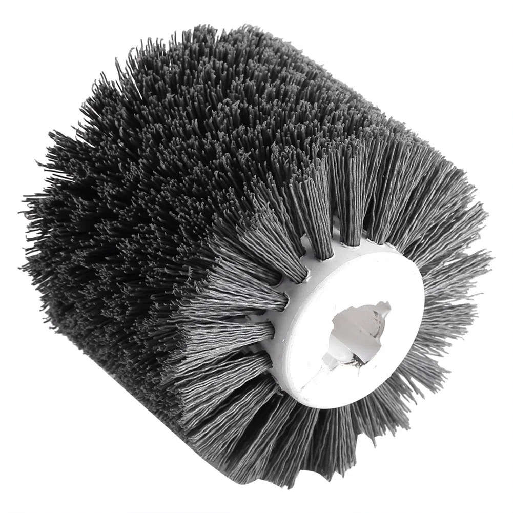 Cepillo de la rueda de dibujo de alambre de la arena 320, abrasivo Rueda de pulido de la quemadura de madera del alambre para la máquina de dibujo eléctrico